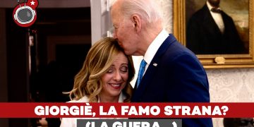 Meloni la Piazzista infuriata con Macron il Pivellino: “la Guerra si fa, ma si nega”