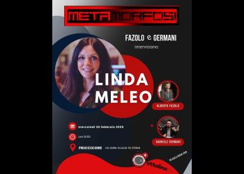Linda Meleo nella copertina di Metamorfosi