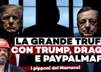 Mario Draghi, Donald Trump. Giuliano Marrucci