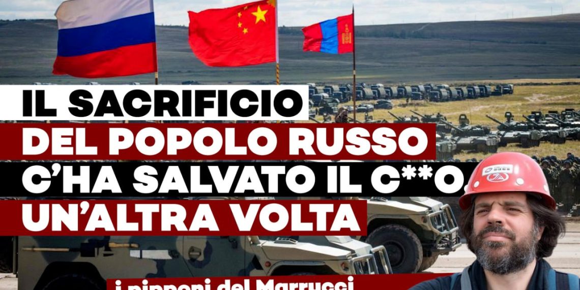 Marrucci con campo di battaglia alle spalle