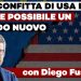 Bandiere dell'Ue e degli USA con Diego Fusaro