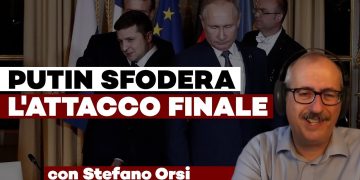 Contesto ufficiale con Putin e Zelensky con Stefano Orsi in primo piano