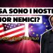 Due guantoni da boxe, uno americano e uno europeo, con Aldo Giannuli in primo piano