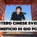 Gio Pizzi dietro un portone cinese aperto