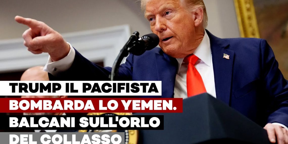 Trump parla dalla postazione presidenziale