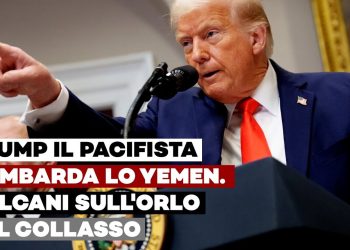 Trump parla dalla postazione presidenziale