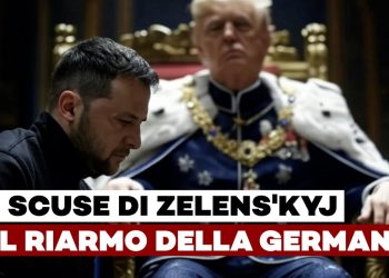 Zelensky chiede scusa in ginocchio a Re Donal Trump