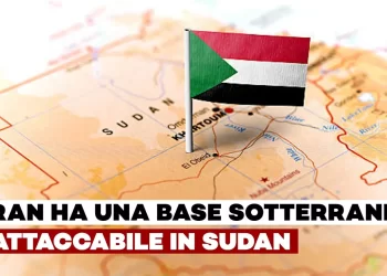 Cartina geografica del Sudan con una bandierina iraniana puntata su Khartoum