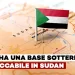 Cartina geografica del Sudan con una bandierina iraniana puntata su Khartoum
