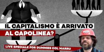 Disegno sul capitalismo con Giuliano Marrucci in primo piano