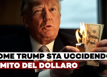 Donald Trump dà fuoco a delle banconote