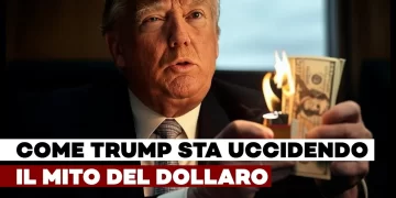 Donald Trump dà fuoco a delle banconote