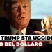 Donald Trump dà fuoco a delle banconote