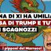 Donald Trump principessa spaventata dal drago cinese con Giuliano Marrucci in primo piano