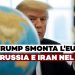 Donald Trump semi-nascosto da un mappamondo