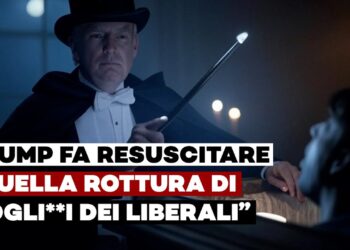 Donald Trump vestito da mago elegante