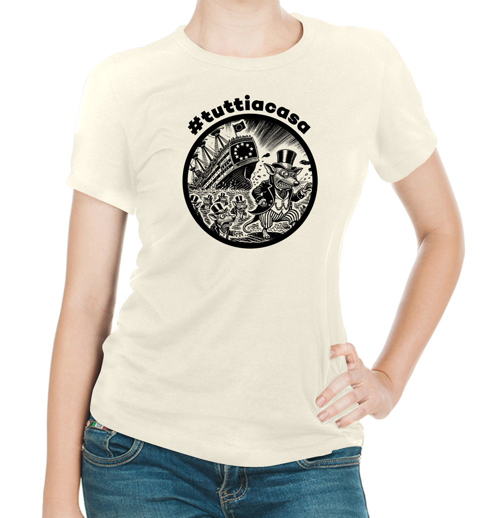 T-Shirt Donna #tuttiacasa - immagine 2
