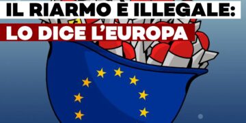 Sacca con la bandiera europea piena di missili