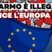 Sacca con la bandiera europea piena di missili