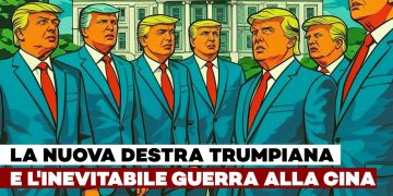Sette sagome identiche di Donald Trump davanti alla Casa Bianca