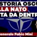 Simbolo della NATO con il generale Fabio Mini in primo piano