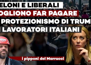 Strada affollata con Giorgia Meloni e Giuliano Marrucci in primo piano