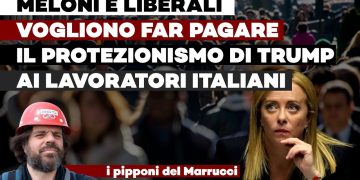 Strada affollata con Giorgia Meloni e Giuliano Marrucci in primo piano