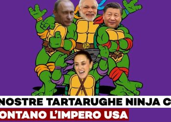 Vladimir Putin, Narendra Modi, Xi Jinping e Claudia Sheinbaum sono tartarughe ninja