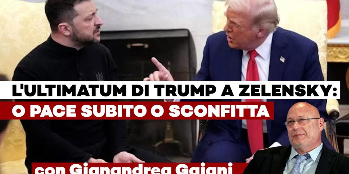 Volodymir Zelensky e Donald Trump discutono in conferenza stampa