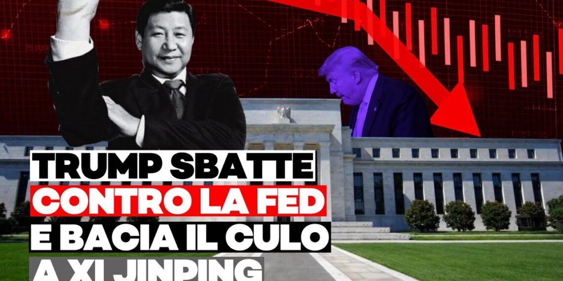 Xi jinping fa il gesto dell'ombrello a Donald Trump su uno sfondo composito