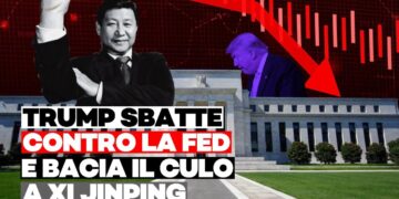 Xi jinping fa il gesto dell'ombrello a Donald Trump su uno sfondo composito
