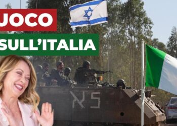 Esercito israeliano con Giorgia Meloni in primo piano
