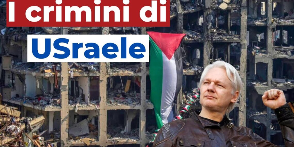 Macerie a Gaza. Julian Assange in primo piano