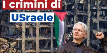 Macerie a Gaza. Julian Assange in primo piano