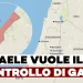 Mappa della Palestina con la Striscia di Gaza in evidenza
