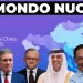 Sfondo del Summit ASEAN. In primo piano alcuni leader mondiali