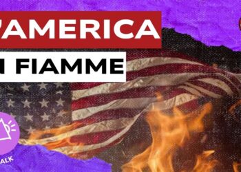 Bandiera degli USA incendiata