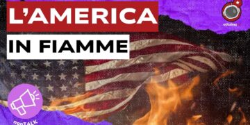 Bandiera degli USA incendiata