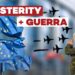 Bandiere europee, aerei militari in volo. Ursula von der Leyen e Kaja Kallas in primo piano