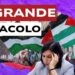 Bandiere palestinesi in manifestazione. Elly Schlein e Maurizio Landini in primo piano