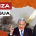 Benjamin Netanhyau e l'Ayatollah Khamenei. Esplosioni sullo sfondo
