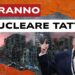 Città bombardata. Donald Trump in primo piano