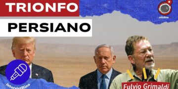 Donald Trump e Benjamin Netanhyau nel deserto. Fulvio Grimaldi in primo piano