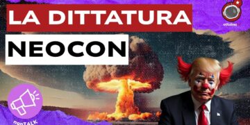 Esplosione nucleare. Donald Trump truccato da clown