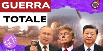 Immagine di guerra. Vladimir Putin, Donald Trump e Xi Jinping in primo piano