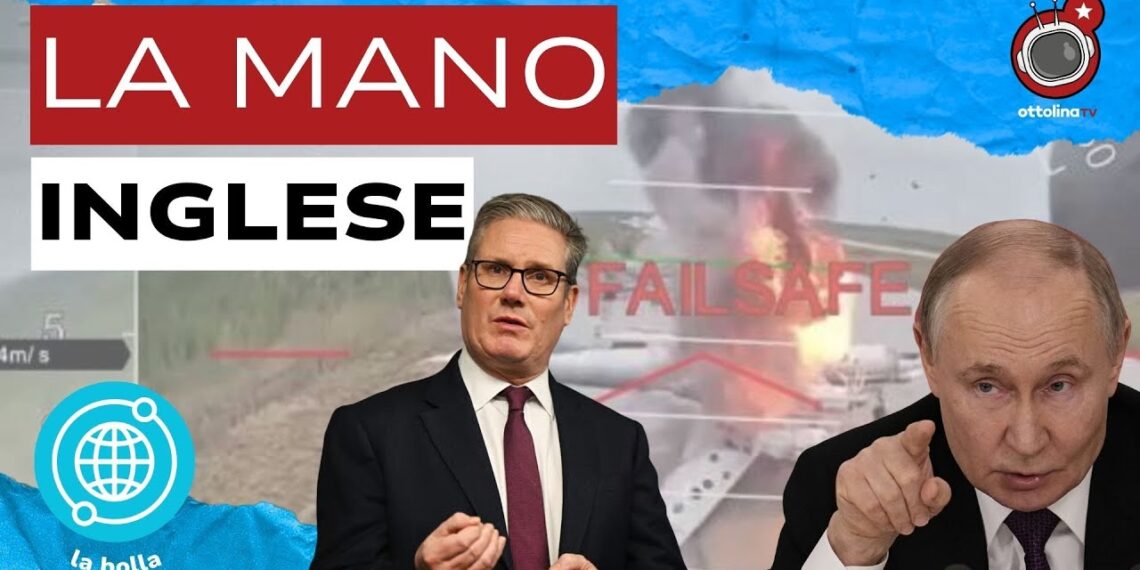 Keir Starmer e Vladimir Putin. Attacco ai bombardieri russi sullo sfondo