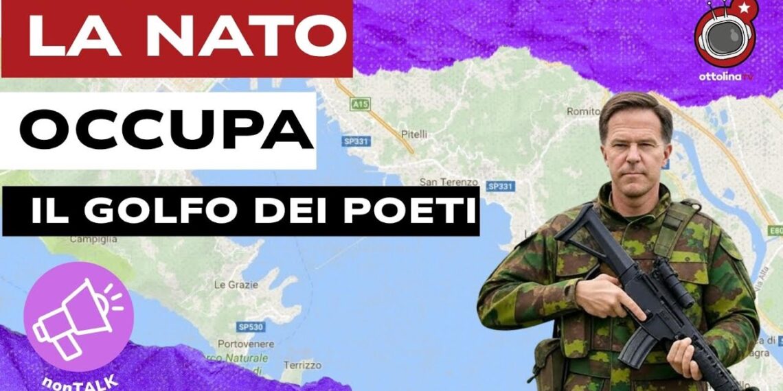 Mappa del Golfo dei poeti. Mark Rutte in divisa militare in primo piano
