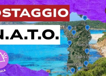 Mappa della Sardegna con le basi militari