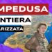 Mappa della Sicilia. Giorgia Meloni e Ursula von der Leyen in divisa militare in primo piano