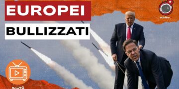 Mark Rutte al guinzaglio di Donald Trump